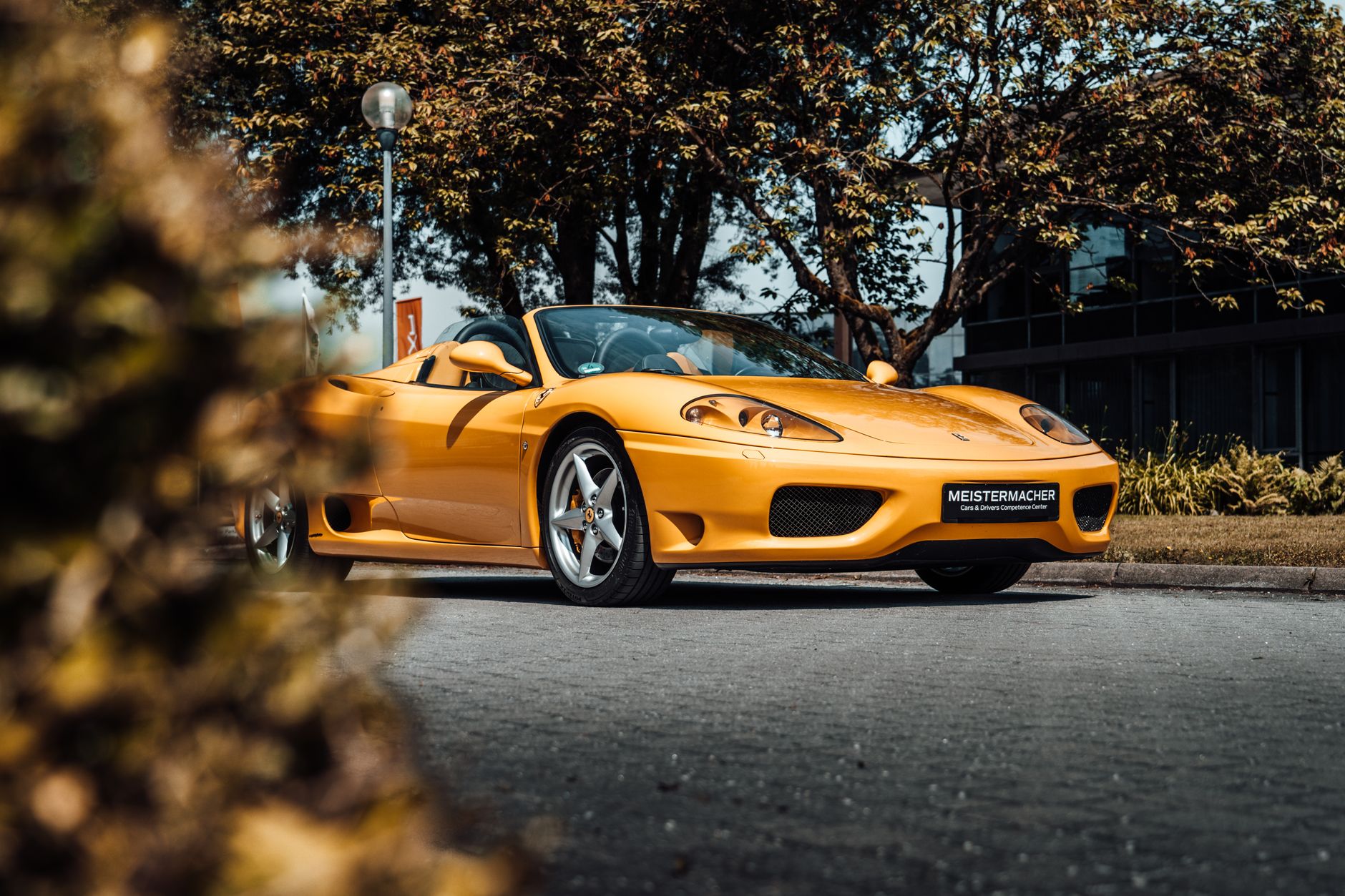 Cabriolet sport blanc capote ouverte
